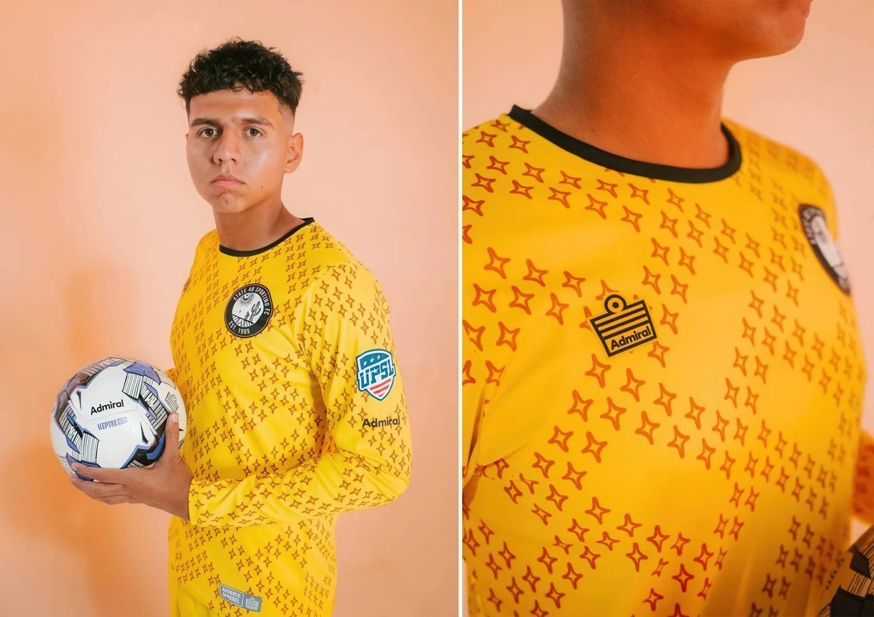 State 48 goalkeeper wearing the yellow goalkeeper kit